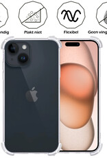 Nomfy Hoesje Geschikt voor iPhone 15 Hoesje Shock Proof Cover Case Shockproof - Hoes Geschikt voor iPhone 15 Hoes Siliconen Back Case - Transparant