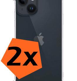 Nomfy Nomfy iPhone 15 Hoesje Shockproof - Transparant - 2 PACK