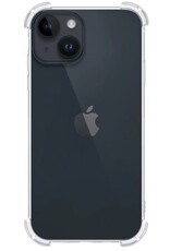 Nomfy Hoesje Geschikt voor iPhone 15 Hoesje Shock Proof Cover Case Shockproof - Hoes Geschikt voor iPhone 15 Hoes Siliconen Back Case - Transparant - 2 PACK