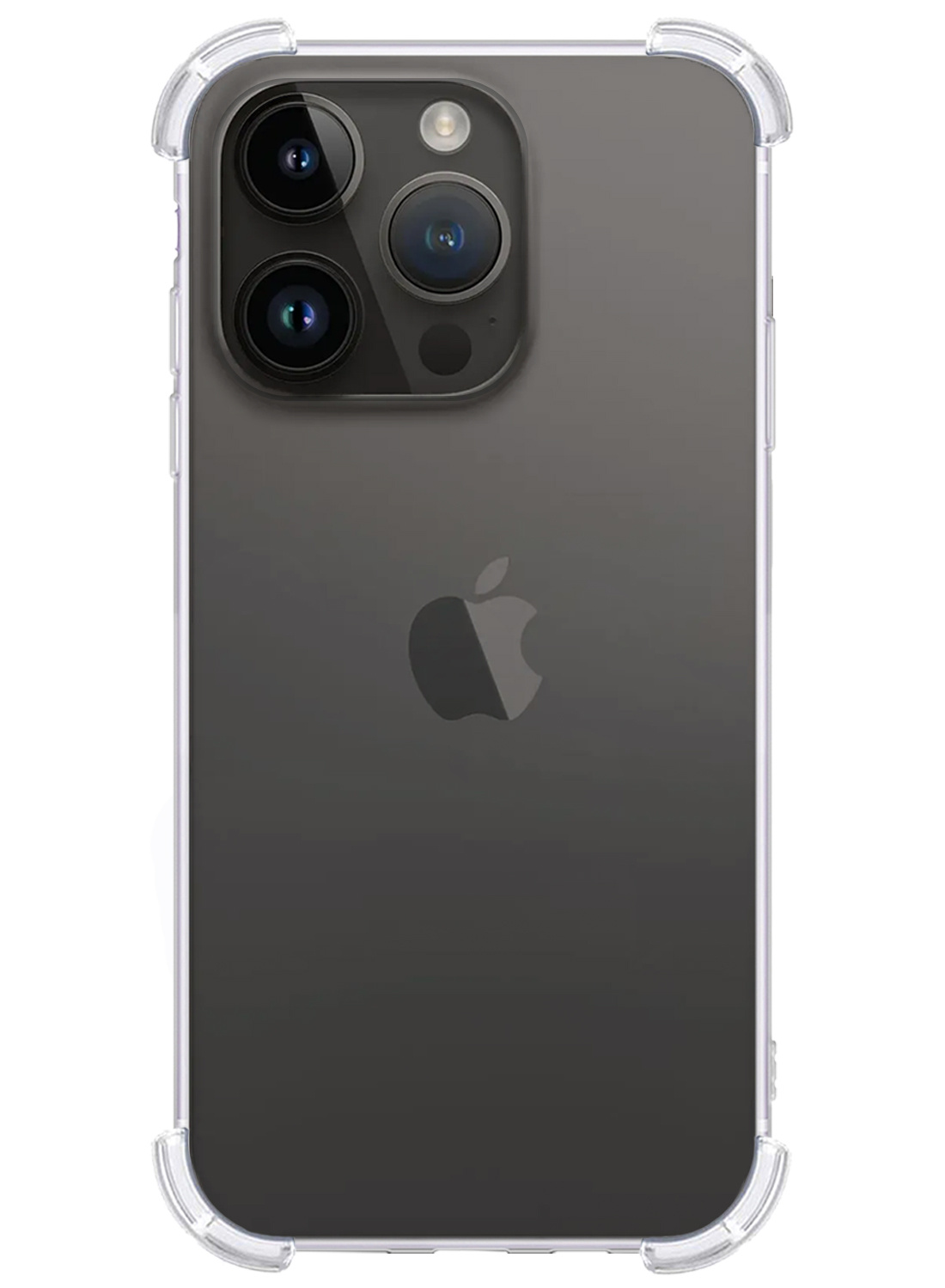 Nomfy Hoesje Geschikt voor iPhone 15 Pro Hoesje Shock Proof Cover Case Shockproof - Hoes Geschikt voor iPhone 15 Pro Hoes Siliconen Back Case - Transparant