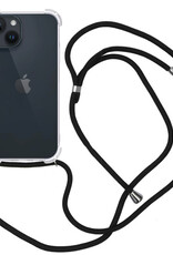 Nomfy Hoesje Geschikt voor iPhone 15 Plus Hoesje Shock Proof Transparant Met Telefoonketting Case Shock Koord - Hoesje Geschikt voor iPhone 15 Plus Shock Proof Case Met Koord - Transparant
