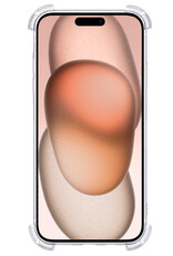 Nomfy Hoesje Geschikt voor iPhone 15 Pro Max Hoesje Pasjeshouder Shockproof Pas Houder - Hoesje Geschikt voor iPhone 15 Pro Max Hoes Met Kaarthouder - Transparant