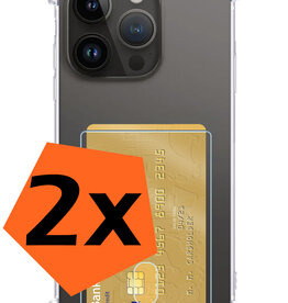 Nomfy Nomfy iPhone 15 Pro Max Hoesje Pashouder - 2 PACK
