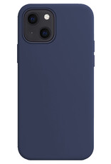 Nomfy Hoesje Geschikt voor iPhone 15 Hoesje Siliconen Cover Case - Hoes Geschikt voor iPhone 15 Hoes Back Case - Donkerblauw