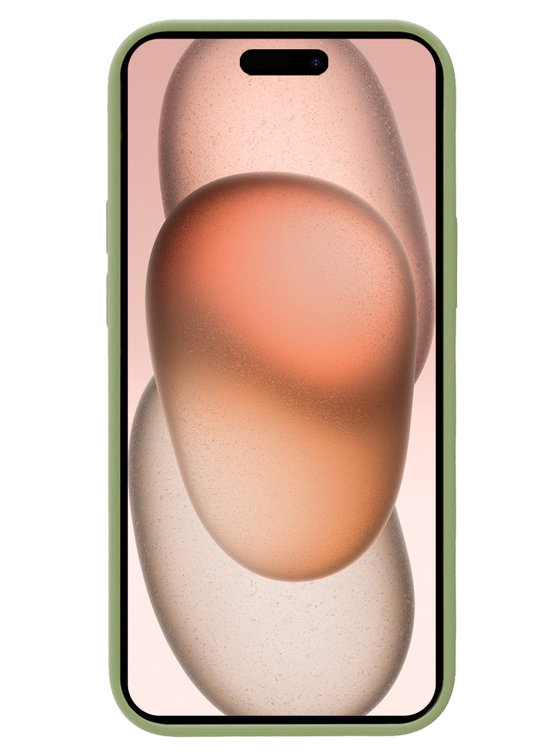 Nomfy Hoesje Geschikt voor iPhone 15 Hoesje Siliconen Cover Case - Hoes Geschikt voor iPhone 15 Hoes Back Case - Groen