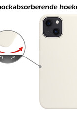 Nomfy Hoesje Geschikt voor iPhone 15 Hoesje Siliconen Cover Case - Hoes Geschikt voor iPhone 15 Hoes Back Case - Wit