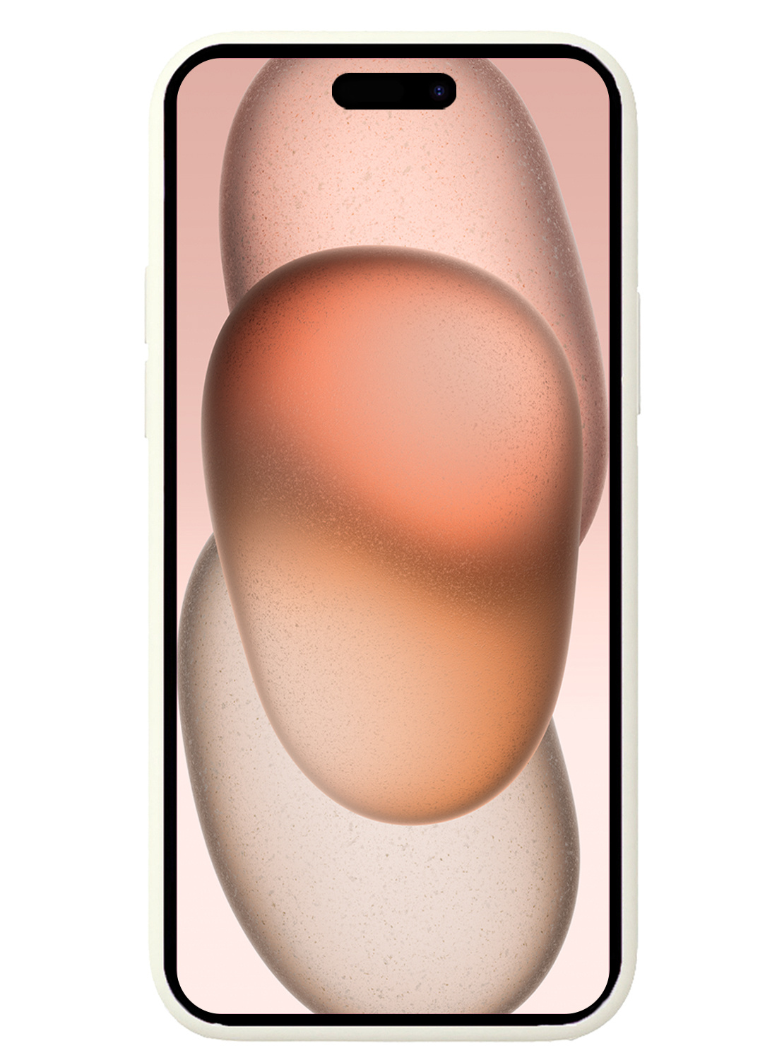 Nomfy Hoesje Geschikt voor iPhone 15 Hoesje Siliconen Cover Case - Hoes Geschikt voor iPhone 15 Hoes Back Case - Wit