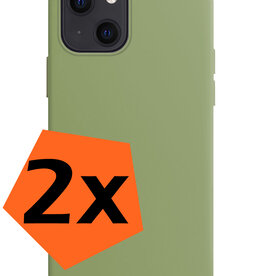 Nomfy Nomfy iPhone 15 Hoesje Siliconen - Groen - 2 PACK