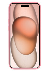 Nomfy Hoesje Geschikt voor iPhone 15 Hoesje Siliconen Cover Case - Hoes Geschikt voor iPhone 15 Hoes Back Case - 2-PACK - Lichtroze