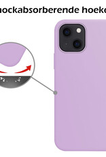 Nomfy Hoesje Geschikt voor iPhone 15 Hoesje Siliconen Cover Case - Hoes Geschikt voor iPhone 15 Hoes Back Case - 2-PACK - Lila