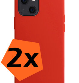 Nomfy Nomfy iPhone 15 Hoesje Siliconen - Rood - 2 PACK