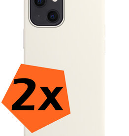 Nomfy Nomfy iPhone 15 Hoesje Siliconen - Wit - 2 PACK