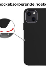 Nomfy Hoesje Geschikt voor iPhone 15 Hoesje Siliconen Cover Case - Hoes Geschikt voor iPhone 15 Hoes Back Case - 2-PACK - Zwart