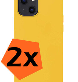 Nomfy Nomfy iPhone 15 Plus Hoesje Siliconen - Geel - 2 PACK