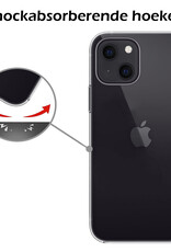 Nomfy Hoesje Geschikt voor iPhone 15 Plus Hoesje Siliconen Cover Case - Hoes Geschikt voor iPhone 15 Plus Hoes Back Case - 2-PACK - Transparant