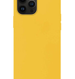 Nomfy Nomfy iPhone 15 Pro Hoesje Siliconen - Geel