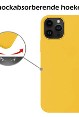 Nomfy Hoesje Geschikt voor iPhone 15 Pro Hoesje Siliconen Cover Case - Hoes Geschikt voor iPhone 15 Pro Hoes Back Case - Geel