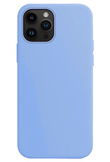 Nomfy Hoesje Geschikt voor iPhone 15 Pro Hoesje Siliconen Cover Case - Hoes Geschikt voor iPhone 15 Pro Hoes Back Case - Lichtblauw