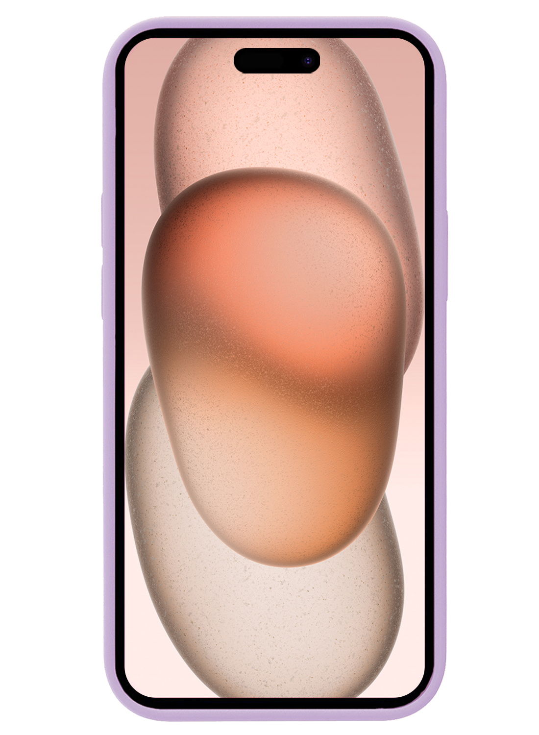 Nomfy Hoesje Geschikt voor iPhone 15 Pro Hoesje Siliconen Cover Case - Hoes Geschikt voor iPhone 15 Pro Hoes Back Case - Lila