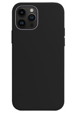 Nomfy Hoesje Geschikt voor iPhone 15 Pro Hoesje Siliconen Cover Case - Hoes Geschikt voor iPhone 15 Pro Hoes Back Case - Zwart