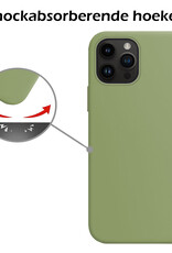Nomfy Hoesje Geschikt voor iPhone 15 Pro Hoesje Siliconen Cover Case - Hoes Geschikt voor iPhone 15 Pro Hoes Back Case - 2-PACK - Groen