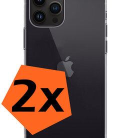 Nomfy Nomfy iPhone 15 Pro Hoesje Siliconen - Transparant - 2 PACK