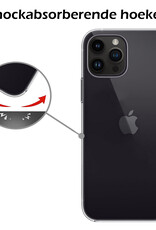 Nomfy Hoesje Geschikt voor iPhone 15 Pro Hoesje Siliconen Cover Case - Hoes Geschikt voor iPhone 15 Pro Hoes Back Case - 2-PACK - Transparant