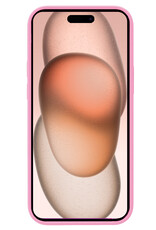 Nomfy Hoesje Geschikt voor iPhone 15 Pro Max Hoesje Siliconen Cover Case - Hoes Geschikt voor iPhone 15 Pro Max Hoes Back Case - 2-PACK - Lichtroze