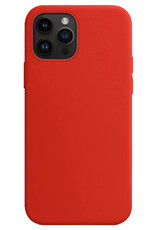 Nomfy Hoesje Geschikt voor iPhone 15 Pro Max Hoesje Siliconen Cover Case - Hoes Geschikt voor iPhone 15 Pro Max Hoes Back Case - Rood