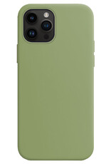 Nomfy Hoesje Geschikt voor iPhone 15 Pro Max Hoesje Siliconen Cover Case - Hoes Geschikt voor iPhone 15 Pro Max Hoes Back Case - Groen