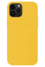 Nomfy Hoesje Geschikt voor iPhone 15 Pro Max Hoesje Siliconen Cover Case - Hoes Geschikt voor iPhone 15 Pro Max Hoes Back Case - Geel