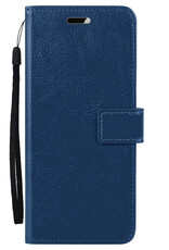 Nomfy Hoesje Geschikt voor iPhone 15 Hoes Bookcase Flipcase Book Cover - Hoes Geschikt voor iPhone 15 Hoesje Book Case - Donkerblauw