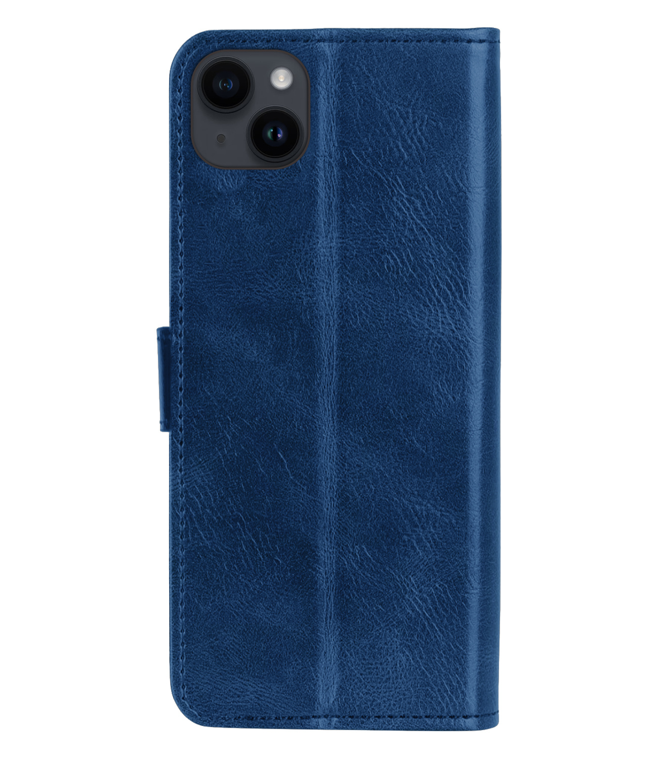 Nomfy Hoesje Geschikt voor iPhone 15 Hoes Bookcase Flipcase Book Cover - Hoes Geschikt voor iPhone 15 Hoesje Book Case - Donkerblauw