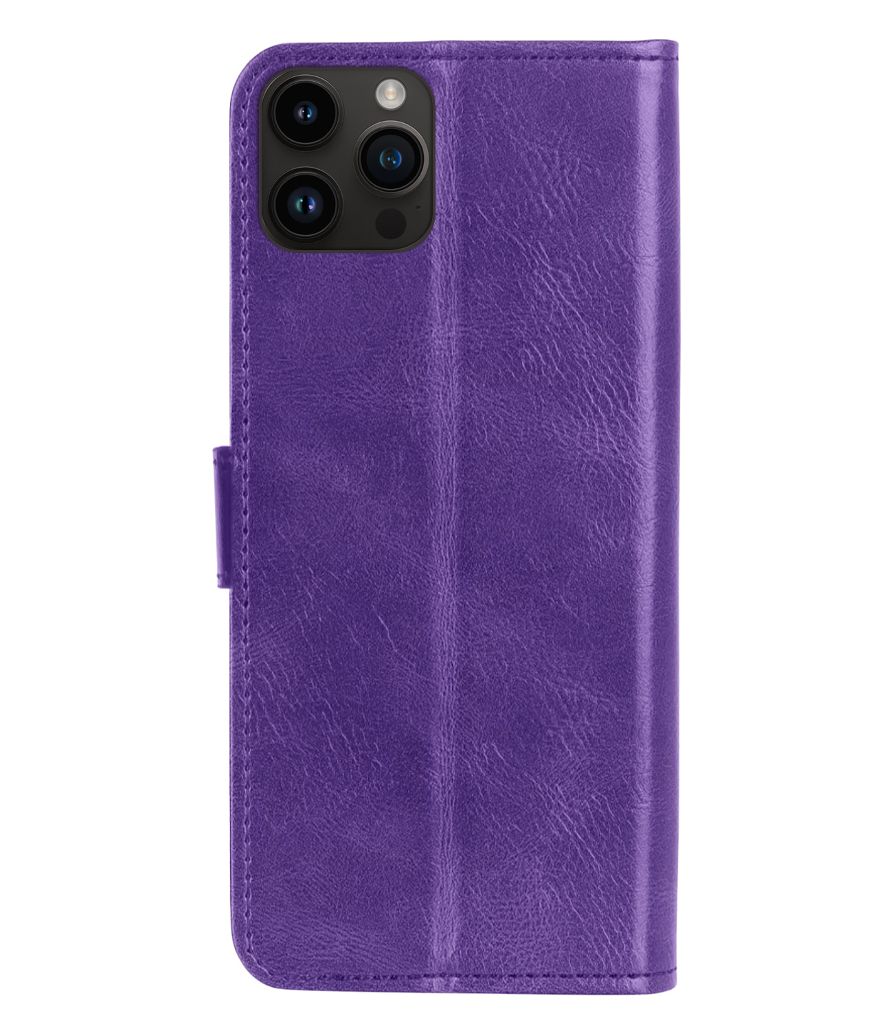 Nomfy Hoesje Geschikt voor iPhone 15 Pro Hoes Bookcase Flipcase Book Cover - Hoes Geschikt voor iPhone 15 Pro Hoesje Book Case - Paars