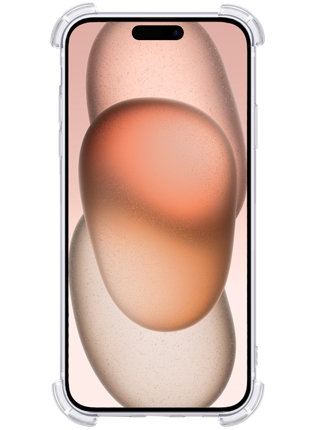 Nomfy Hoesje Geschikt voor iPhone 15 Pro Max Hoesje Shock Proof Cover Case Shockproof Met 2x Screenprotector - Hoes Geschikt voor iPhone 15 Pro Max Hoes Siliconen Back Case - Transparant