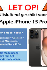 Nomfy Hoesje Geschikt voor iPhone 15 Pro Hoesje Siliconen Cover Case Met 2x Screenprotector - Hoes Geschikt voor iPhone 15 Pro Hoes Back Case - Donkerblauw