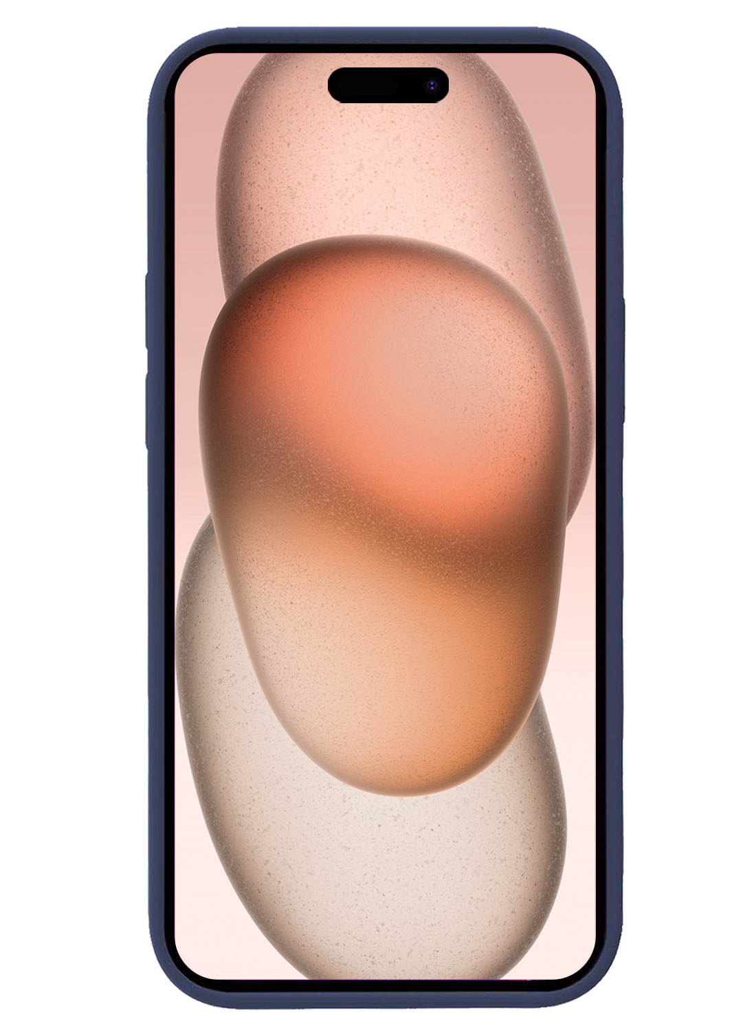 Nomfy Hoesje Geschikt voor iPhone 15 Pro Hoesje Siliconen Cover Case Met 2x Screenprotector - Hoes Geschikt voor iPhone 15 Pro Hoes Back Case - Donkerblauw