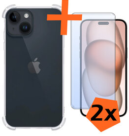 Nomfy Nomfy iPhone 15 Plus Hoesje Shockproof Met 2x Screenprotector