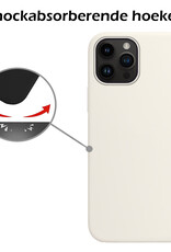 Nomfy Hoesje Geschikt voor iPhone 15 Pro Max Hoesje Siliconen Cover Case Met Screenprotector - Hoes Geschikt voor iPhone 15 Pro Max Hoes Back Case - Wit