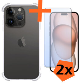 Nomfy Nomfy iPhone 15 Pro Hoesje Shockproof Met 2x Screenprotector