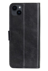 Nomfy Hoesje Geschikt voor iPhone 15 Plus Hoes Bookcase Flipcase Book Cover Met Screenprotector - Hoes Geschikt voor iPhone 15 Plus Hoesje Book Case - Zwart