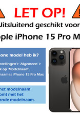 Nomfy Hoesje Geschikt voor iPhone 15 Pro Max Hoes Bookcase Flipcase Book Cover Met Screenprotector - Hoes Geschikt voor iPhone 15 Pro Max Hoesje Book Case - Bruin