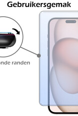 Nomfy Hoesje Geschikt voor iPhone 15 Pro Hoesje Siliconen Cover Case Met Screenprotector - Hoes Geschikt voor iPhone 15 Pro Hoes Back Case - Geel