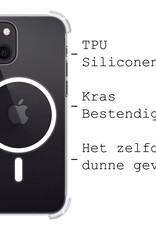 BASEY. Hoes Geschikt voor iPhone 15 Hoesje Magsafe Compatible Shock Proof Case Transparant - Hoesje Geschikt voor iPhone 15 Hoes Magsafe Cover Shockproof