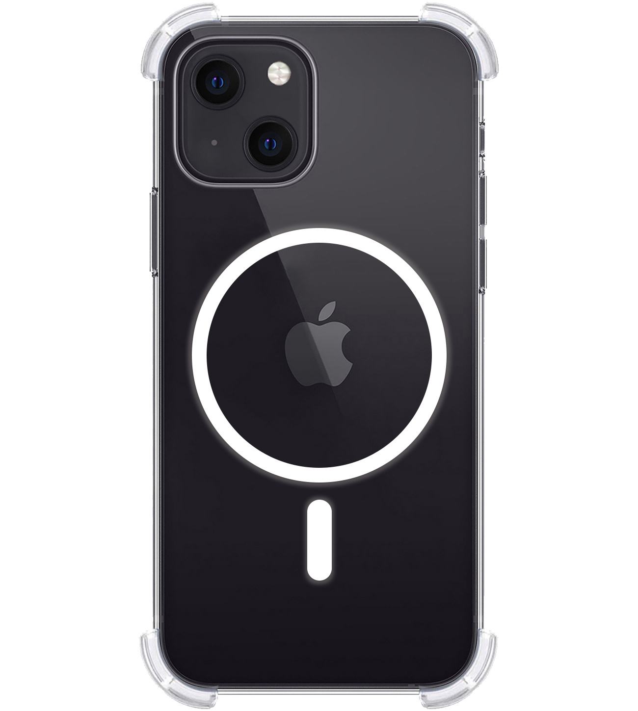 BASEY. Hoes Geschikt voor iPhone 15 Hoesje Magsafe Compatible Shock Proof Case Transparant - Hoesje Geschikt voor iPhone 15 Hoes Magsafe Cover Shockproof