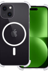 BASEY. Hoes Geschikt voor iPhone 15 Plus Hoesje Magsafe Compatible Shock Proof Case Transparant - Hoesje Geschikt voor iPhone 15 Plus Hoes Magsafe Cover Shockproof