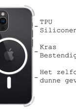 BASEY. Hoes Geschikt voor iPhone 15 Pro Max Hoesje Magsafe Compatible Shock Proof Case Transparant - Hoesje Geschikt voor iPhone 15 Pro Max Hoes Magsafe Cover Shockproof