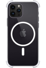 BASEY. Hoes Geschikt voor iPhone 15 Pro Max Hoesje Magsafe Compatible Shock Proof Case Transparant - Hoesje Geschikt voor iPhone 15 Pro Max Hoes Magsafe Cover Shockproof