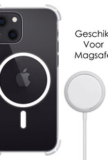 NoXx Hoes Geschikt voor iPhone 15 Plus Hoesje Geschikt voor Magsafe Hoesje Cover Shock Proof Case - Transparant - 2x