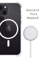 BASEY. Hoes Geschikt voor iPhone 15 Plus Hoesje Magsafe Compatible Shock Proof Case Transparant Met Screenprotector - Hoesje Geschikt voor iPhone 15 Plus Hoes Magsafe Cover Shockproof